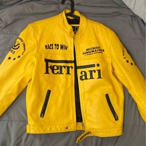 Yellow leather Ferrari jacket - Michael Schumacher (M)